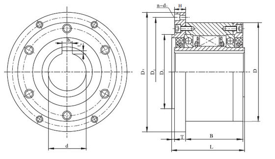 Inner Diameter 50mm 4000r/min Freewheel Clutch Bearing CKZF-C