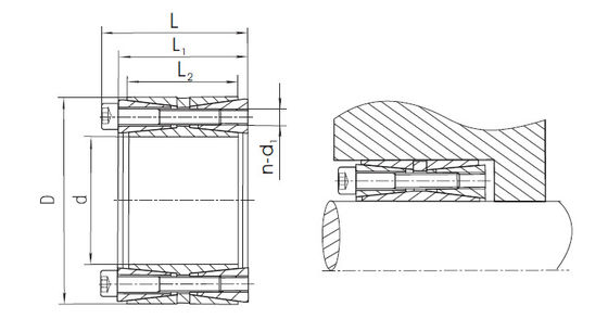 Heavy Load 222kN.M 120mm Thickness Shaft Locking Devices Keyless Coupling